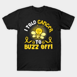 funny childhood cancer bee warrior T-Shirt